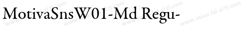 MotivaSnsW01-Md Regu字体转换